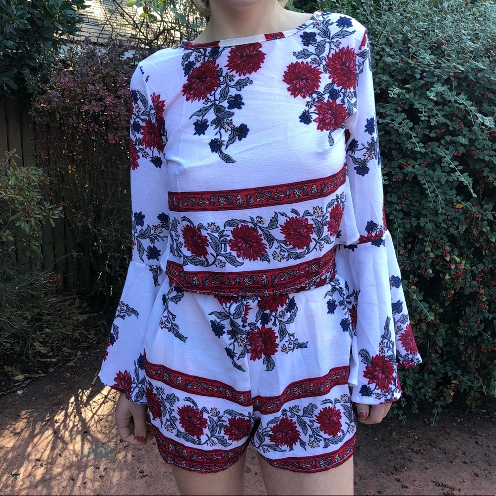 Floral playsuit set